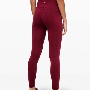 lululemon “in movement” tight, deep rouge size 4